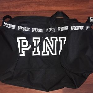 Cute pink duffel bag